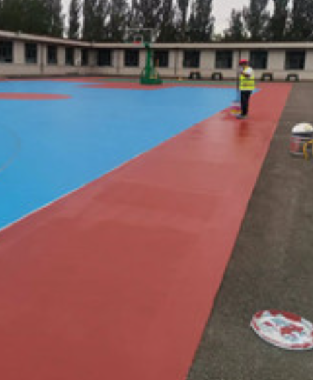 九合垸原种场旧篮球场地面改造翻新整改   